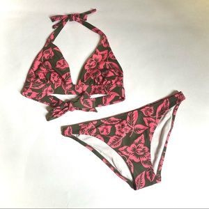 Victoria's Secret Floral Halter Tie bikini
